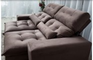 Sofá reclinável: cinza