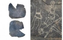 Ardósia de 2.500 anos contendo desenhos de cenas de batalha e paleoalfabeto descoberta