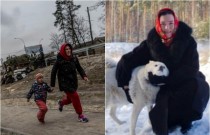 Família ucraniana volta para casa após quatro meses de guerra e encontra cachorro