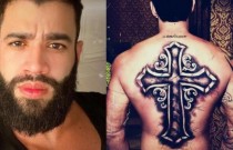 Gusttavo Lima faz tatuagem gigante nas costas e fãs detonam 'Ficou torta'