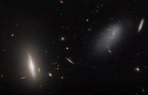 Hubble registra um surpreendente par de galáxias