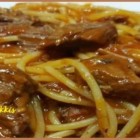 Vitela bovina com espaguete, experimente!