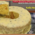 Bolo de Maracujá gelado com cobertura cremosa, confira!