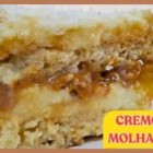 Bolo gelado de abacaxi com coco e doce de leite, confira!