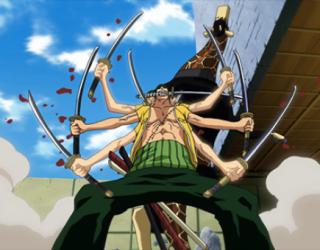 Samurais dos animes que lutam com o maior número de espadas ao mesmo tempo