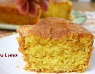 Receita de bolo de fubá da vovó, confira!