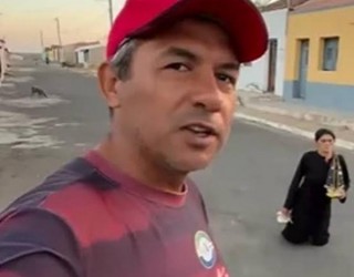 Agricultora percorre 250 metros de joelhos para pagar promessa pela pela vitória de Lula