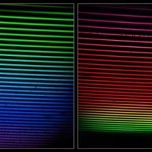 Foto feita pelo observatório Gemini mostra todo o espectro de luz de uma estrela