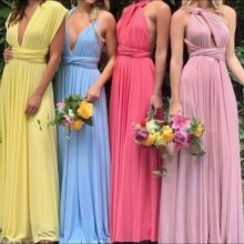 Tendências de cores de vestidos de festa