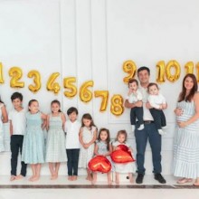 Mãe de dez filhos está grávida de gêmeos