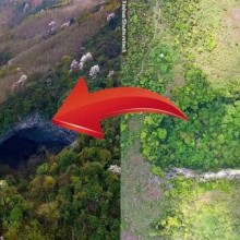 Floresta antiga é encontrada a quase 200 metros num buraco enorme na China!