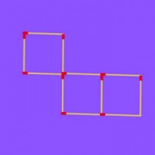 Desafio de lógica: Mova 3 palitos para formar 2 quadrados