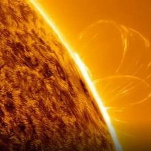 Loops de plasma que formaram depois de uma explosão solar são registrados