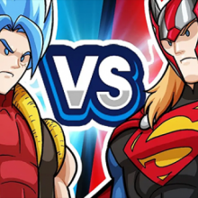 Batalha de fusões - Goku e Luffy VS. Superman e Thor